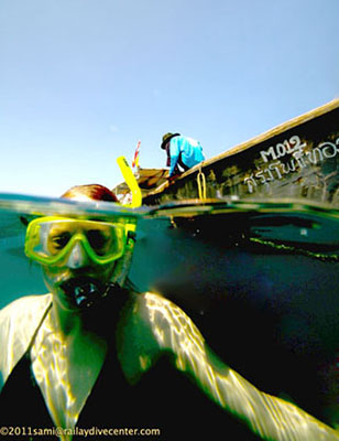 Snorkelling on a scuba dive trip in Krabi