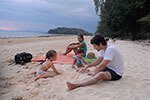 klong muang beach people